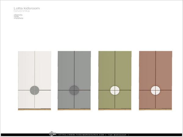 Sims 4 — Lotta kidsroom - wardrobe SW by Severinka_ — A set of furniture and decor for decorating a children's room in a