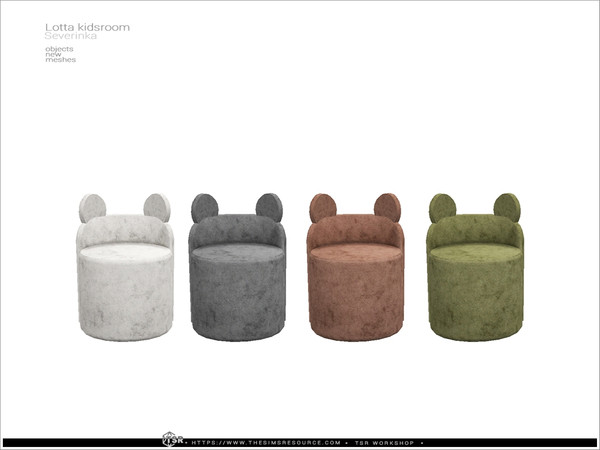 Sims 4 — Lotta kidsroom - pouf by Severinka_ — A set of furniture and decor for decorating a children's room in a modern
