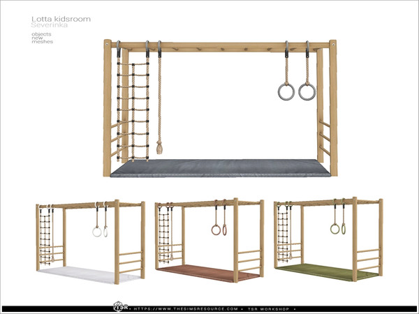 Sims 4 — Lotta kidsroom - monkey bars by Severinka_ — A set of furniture and decor for decorating a children's room in a
