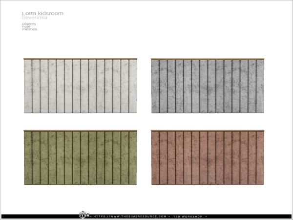 Sims 4 — Lotta kidsroom - wall soft panel by Severinka_ — A set of furniture and decor for decorating a children's room