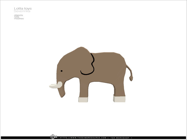Sims 4 — Lotta toys - Elephant by Severinka_ — A set of functional wooden toys - animals for children, toddlers and