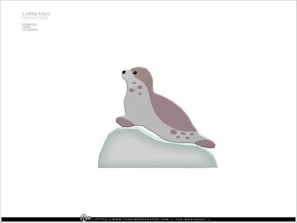 Sims 4 — Lotta toys - Seal by Severinka_ — A set of functional wooden toys - animals for children, toddlers and infants.