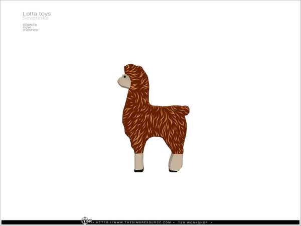 Sims 4 — Lotta toys - Lama by Severinka_ — A set of functional wooden toys - animals for children, toddlers and infants.
