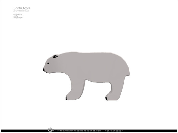 Sims 4 — Lotta toys - Polar Bear by Severinka_ — A set of functional wooden toys - animals for children, toddlers and