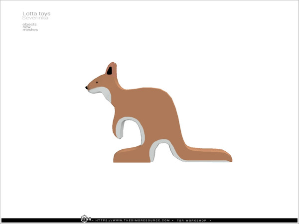 Sims 4 — Lotta toys - Kangaroo by Severinka_ — A set of functional wooden toys - animals for children, toddlers and