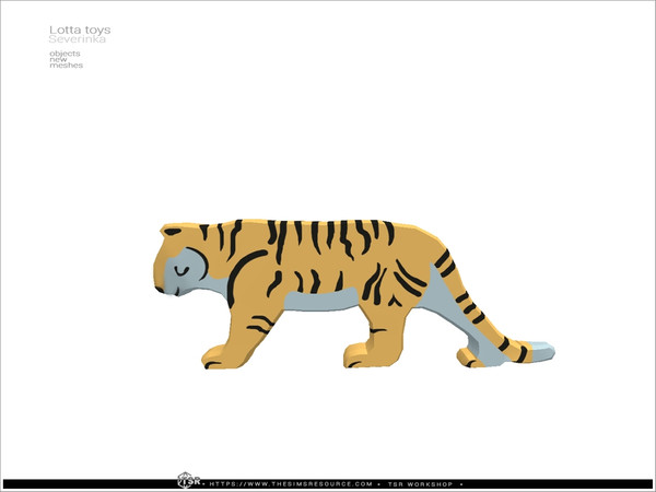 Sims 4 — Lotta toys - Tiger by Severinka_ — A set of functional wooden toys - animals for children, toddlers and infants.