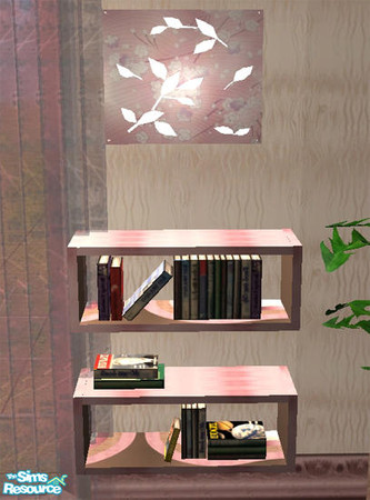 Sims 2 — Essential sense Bedroom - Bookcase by Cloisonne — Recolour of Linegud's origional design.