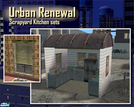 Sims 2 — Soiled Window Blind by Cyclonesue — A recolour to transform your kitchen to something worse than it used to be!