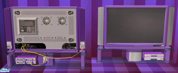 Sims 2 — NK Plaid Inspired TVs - Purple Lights by MoMama — TV in Purple Lights. Now your Sims can watch their favorite