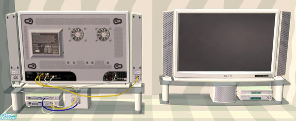 Sims 2 — NK Plaid Inspired TVs - Pale Green by MoMama — TV in Pale Green. Now your Sims can watch their favorite shows or