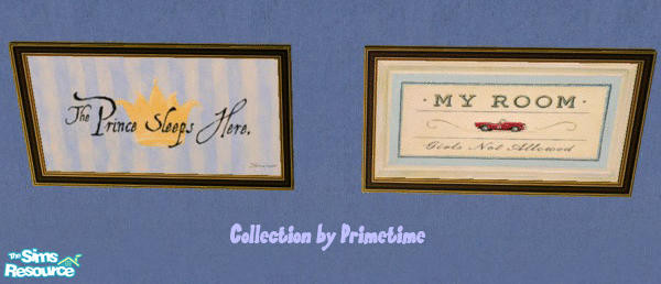 Sims 2 — Primetime Collection of Boy Prints by Primetime024 — This collection contains 2 cute prints perfect for your