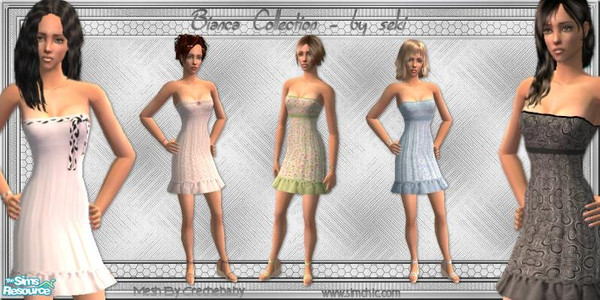 Sims 2 — Bianca Collection  - by seki by seki — These cute dresses require a mesh by Crechebaby. Go to the freebies link