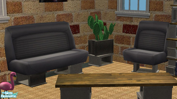Sims 2 — Low Budget Wonders - Grey RC by Simaddict99 — Grey recolor for the car seat furniture. Mesh required (from this