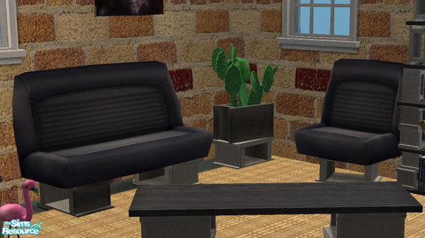 Sims 2 — Low Budget Wonders - Black RC by Simaddict99 — Black recolor for the car seat furniture. Mesh required (from