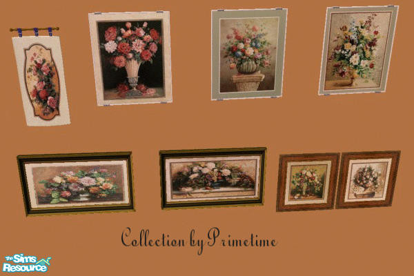 Sims 2 — Primetime's Rose Print Collection by Primetime024 — This set includes 8 beautiful prints that have a rose theme.