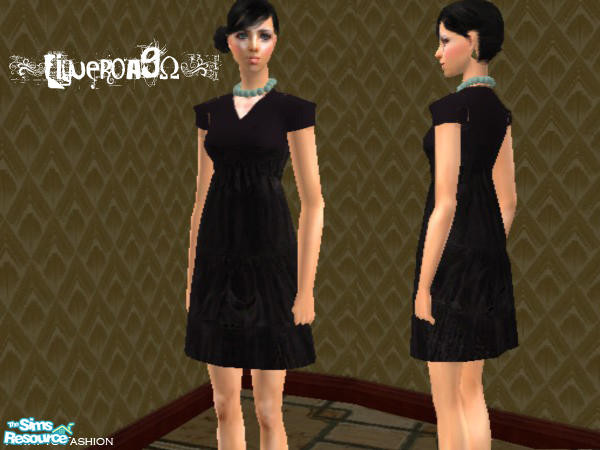 Sims 2 — Catherine Malandrino by Figueroa90 — Catherine Malandrino - Black formal Dress figueroa90clothing.awardspace.com