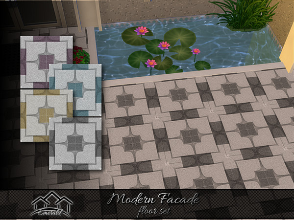 Sims 4 — Modern Facade floor set by Emerald — Modern facade is a newer style inspiration to enhance your home.(floor set)