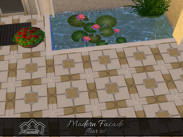 Sims 4 — Modern Facade floor2 by Emerald — Modern facade is a newer style inspiration to enhance your home.(floor set)