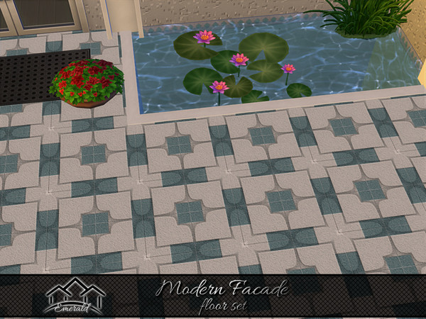 Sims 4 — Modern Facade floor4 by Emerald — Modern facade is a newer style inspiration to enhance your home.(floor set)
