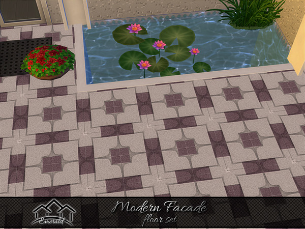 Sims 4 — Modern Facade floor5 by Emerald — Modern facade is a newer style inspiration to enhance your home.(floor set)