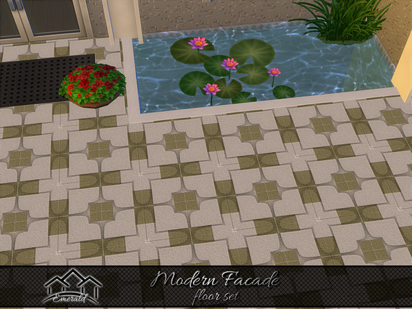 Sims 4 — Modern Facade floor6 by Emerald — Modern facade is a newer style inspiration to enhance your home.(floor set)