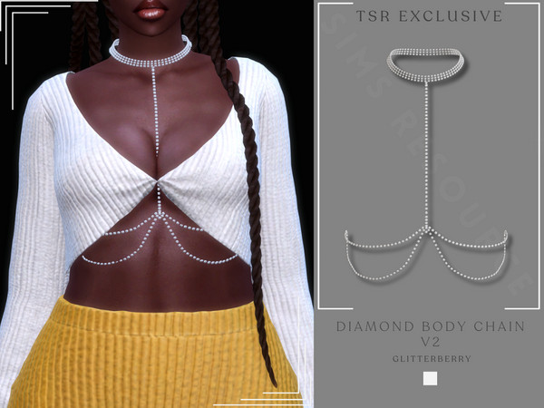 Sims 4 — The Carnival- Diamond Body Chain Bigger by Glitterberryfly — A gorgeous diamond body chain