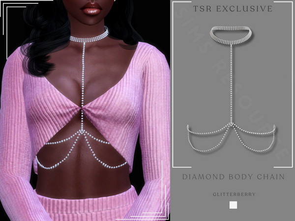 Sims 4 — The Carnival- Diamond Body Chain by Glitterberryfly — A gorgeous diamond body chain