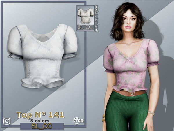 Sims 4 — SL_Top_141 by Mona — -New mesh-