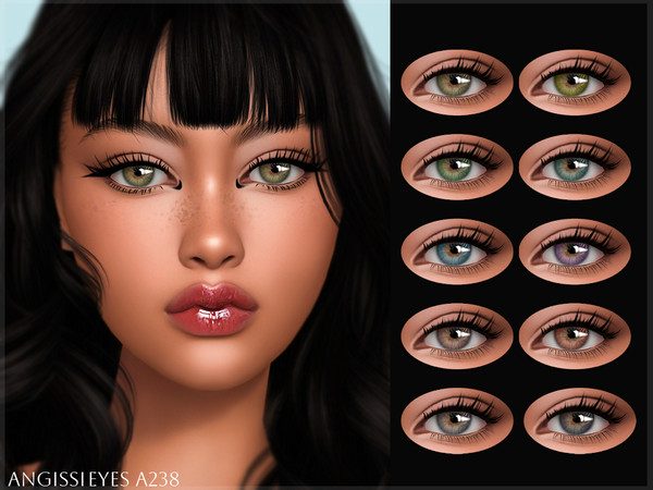 Sims 4 — EYES A238 by ANGISSI — PREVIEWS MADE USING HQ MOD Facepaint category