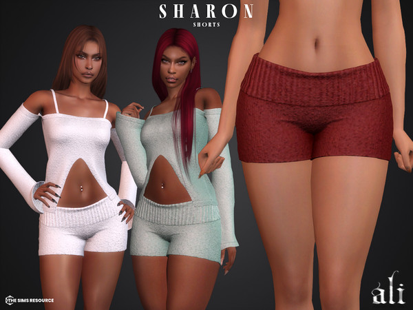 Sims 4 — SHARON shorts by ali1 — Wool Shorts New Mesh