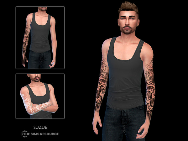 Sims 4 — Arm Tattoos N36 by Suzue — 10 Swatches