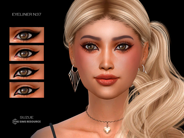 Sims 4 — Eyeliner N37 by Suzue — 5 Swatches