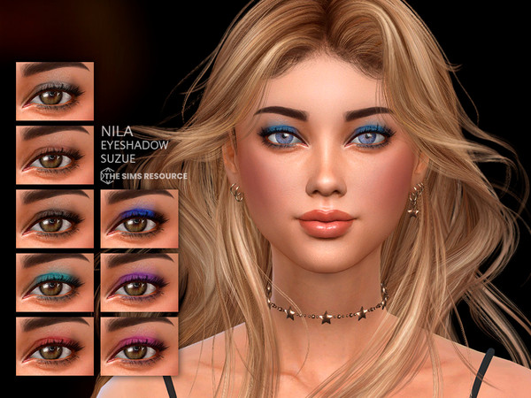 Sims 4 — Nila Eyeshadow N91 by Suzue — 10 Swatches