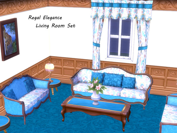 Sims 4 — Regal Elegance Living Room Set by ayshala2 — Part of the Regal Elegance Living Room Set