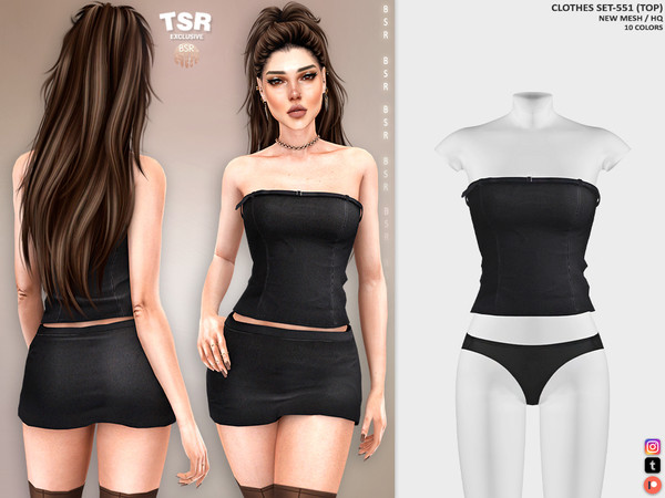 Sims 4 — CLOTHES SET-551 (TOP) BD1422 by busra-tr — 10 colors Adult, Elder, Teen, Young Adult