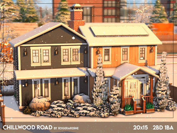 Sims 4 — Chillwood Road (NO CC) by xogerardine — Cute and cozy family house with two bedrooms, enjoy! x
