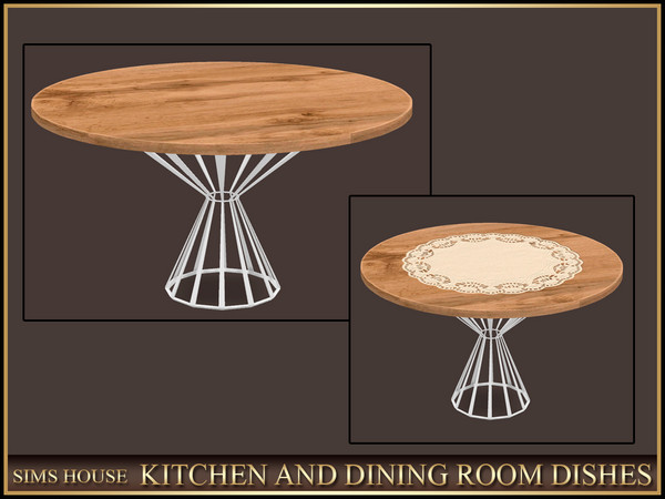 Sims 4 — [Sims House ] ROUND DINING TABLE | KITCHEN AND DINING ROOM DISHES by Sims_House — KITCHEN AND DINING ROOM
