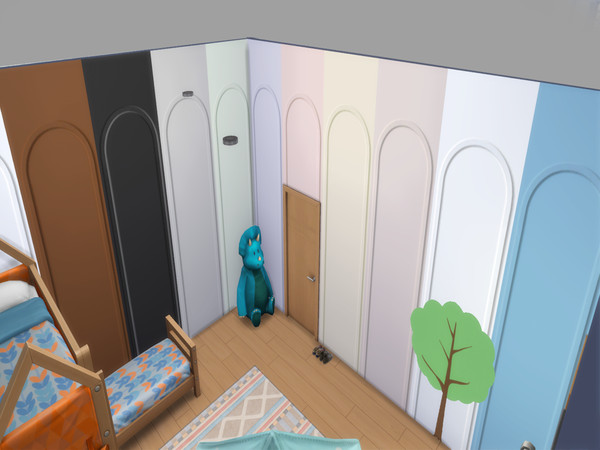 Sims 4 — Arched Panels by lavilikesims — a beam in an arch shape panel