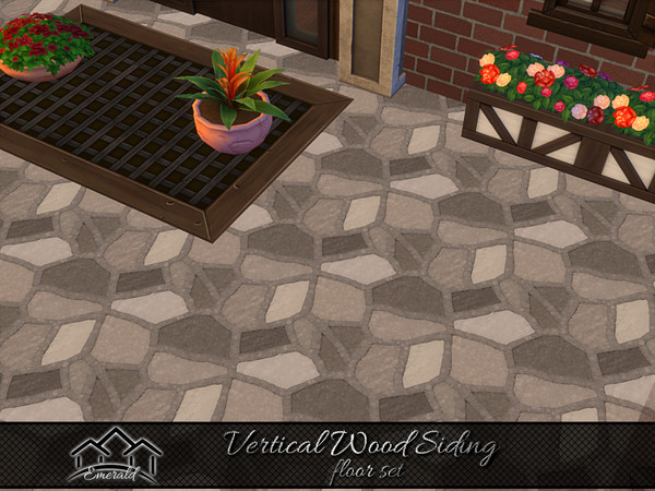 Sims 4 — Vertical Wood Siding floor1 by Emerald — Wherever you're building your home Vertical Wood Siding can endure