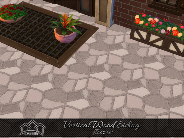 Sims 4 — Vertical Wood Siding floor2 by Emerald — Wherever you're building your home Vertical Wood Siding can endure