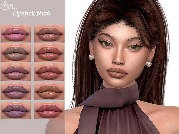 Sims 4 — Lipstick N176 by Layla — Previews were made using HQ Mod