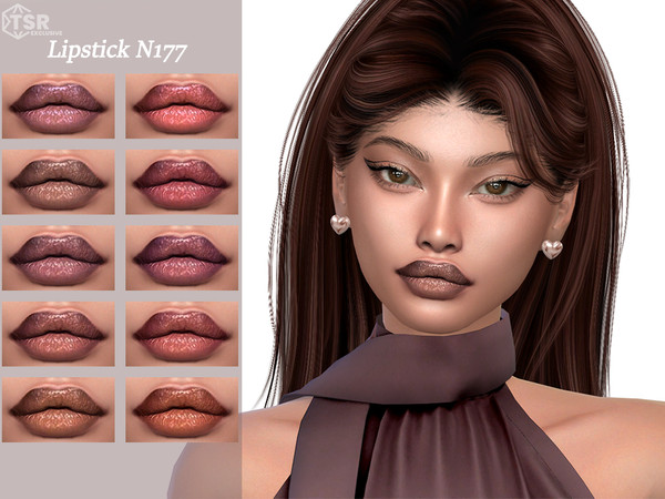 Sims 4 — Lipstick N177 by Layla — Previews were made using HQ Mod