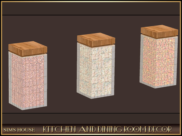 Sims 4 — Sims House GLASS JARS FOR CEREALS | KITCHEN AND DINING DECOR by Sims_House — KITCHEN AND DINING DECOR