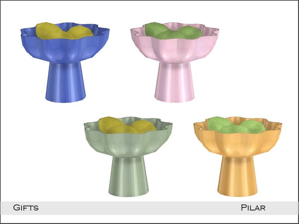 Sims 4 — Pilar Gifts Bowl by Pilar — Vibrant Color Gifts for the Home
