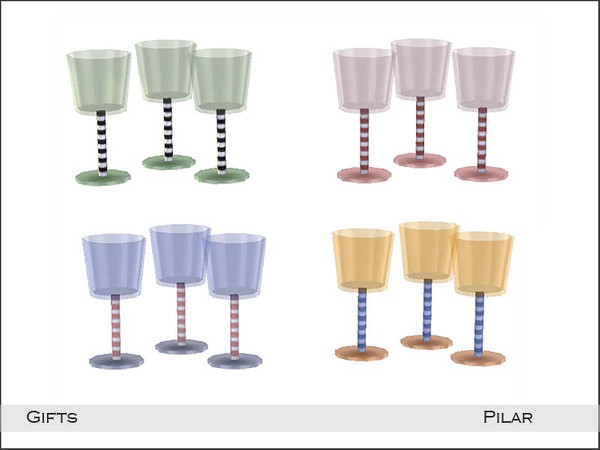 Sims 4 — Pilar Gifts Glass by Pilar — Vibrant Color Gifts for the Home