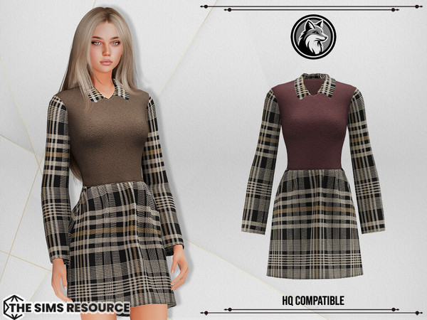 Sims 4 — Nathalia Dress by ForLima — 4 Colors