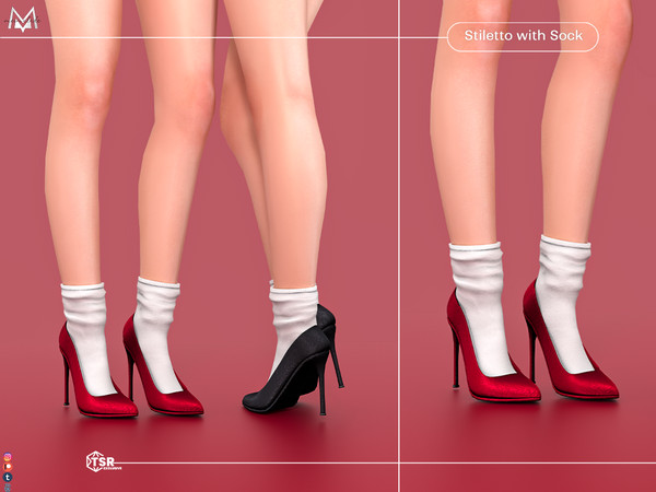 Sims 4 — Stiletto with Sock S470 by Mermalade — New Mesh