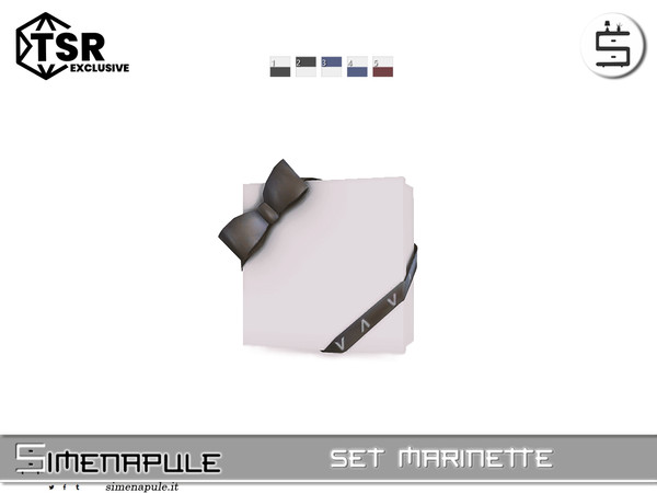 Sims 4 — Set Marinette - Gift Box by Simenapule — The "Marinette" set is a chic vanity collection featuring