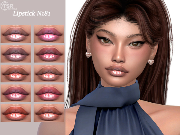 Sims 4 — Lipstick N181 by Layla — Previews were made using HQ Mod