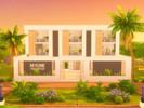 Sims 4 — Skyline Residence by Mamba_Negra2 — Modern lot with three houses for rent. Each house has 3 double bedrooms + 1